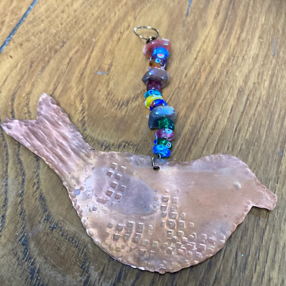 Copper Bird Ornament